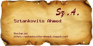 Sztankovits Ahmed névjegykártya